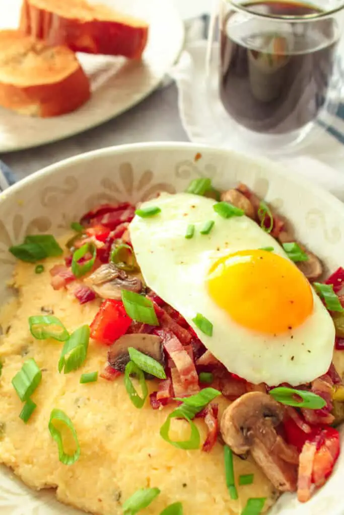 Southern Garlic Cheese Grits Bowl - Abundance of Flavor