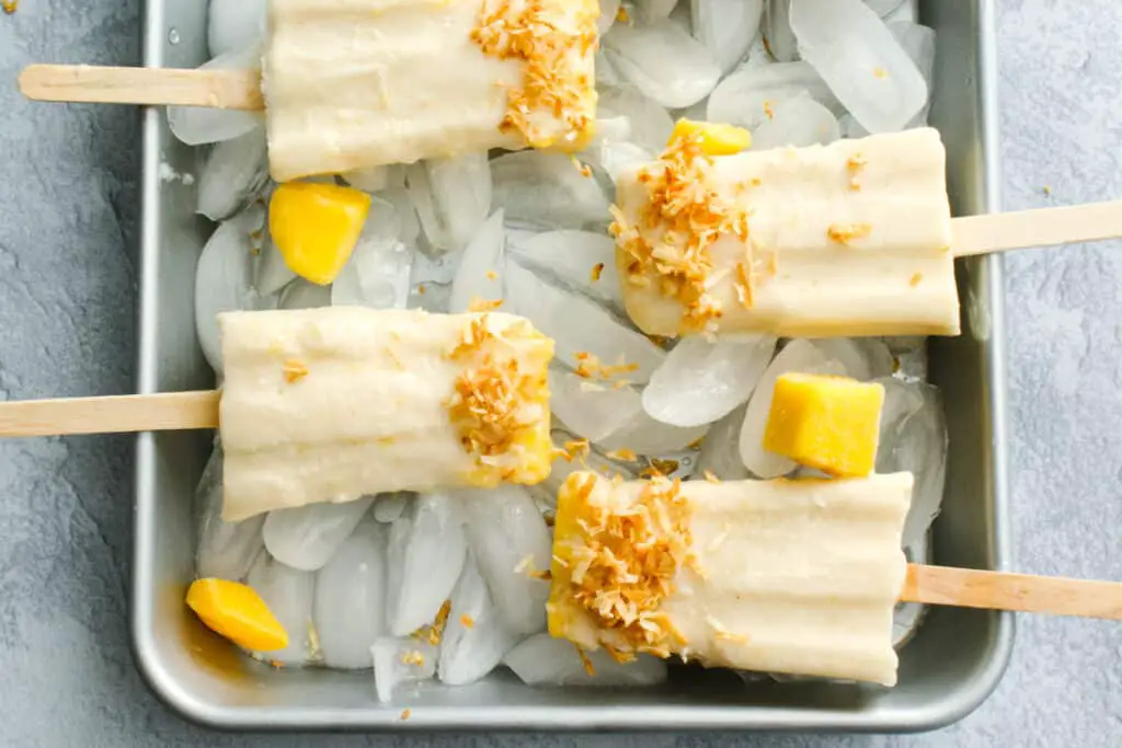 mango coconut ice cream bars