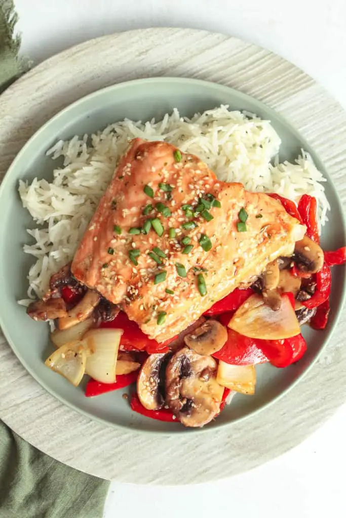 Sheet Pan Teriyaki Salmon and Vegetables - Abundance of Flavor