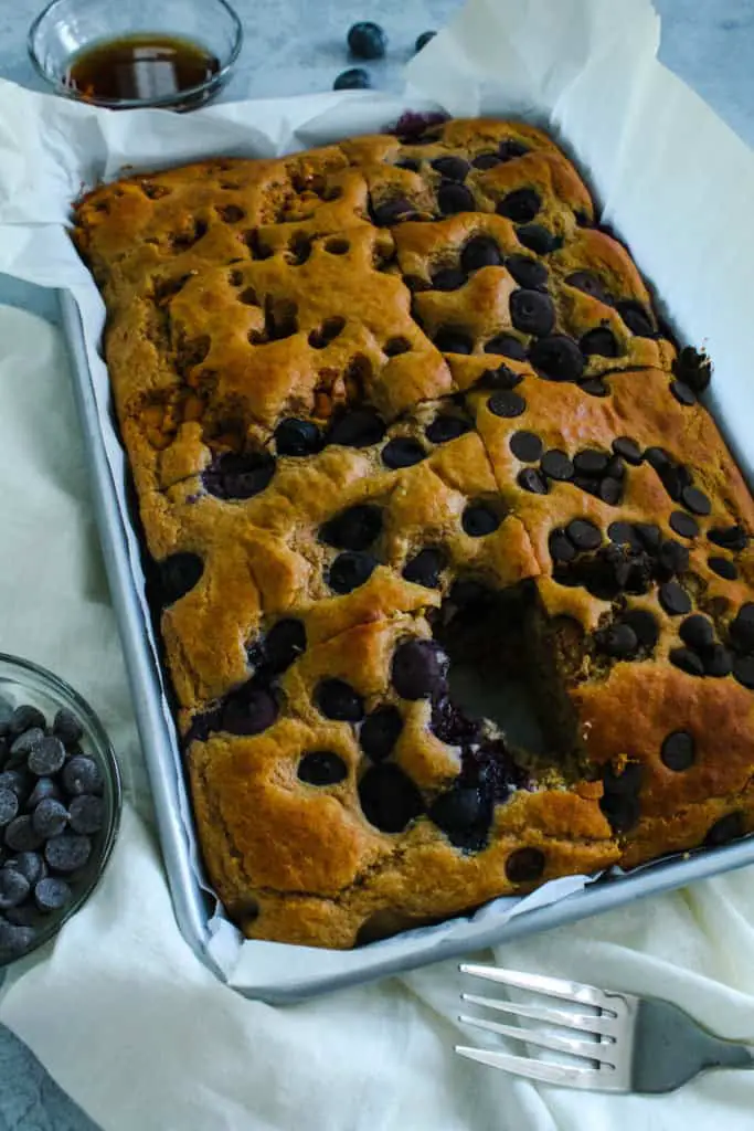 Berry and Chocolate Chip Sheet Pan Pancakes - Abundance of Flavor